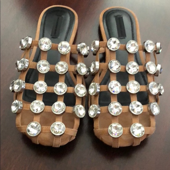 Alexander Wang Shoes - Alexander Wang jeweled Amelia slide